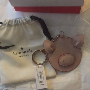New Kate Spade pig Keychain Purse dangle